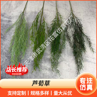 2025 new high branch green plant asparagus grass cross-border foreign trade wholesale simulation asparagus grass false green plant in stock wholesale