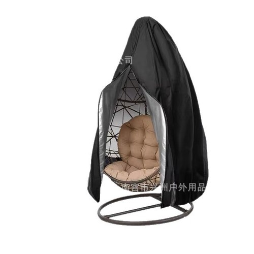 Cross-border Amazon 210 Oxford fabric eggshell cover waterproof cover outdoor hammock chair dust cover zipper hammock swing