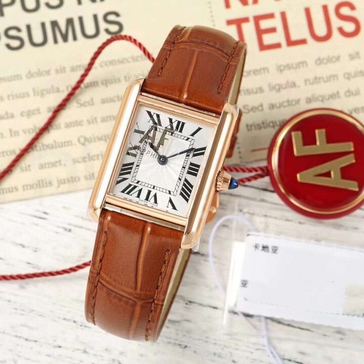 Af Factory Direct Sales Cartier Classic Women's Quartz Watch, Vintage Style High-Quality Roman Watch, Cross-Border