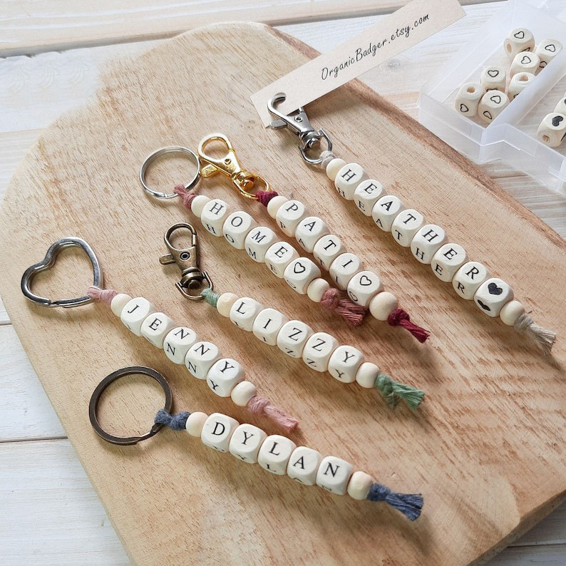 Cross-Border Amazon New European and American Export Name Tag Keychain Women's Fashion Stylish Cute Style Bag Pendant