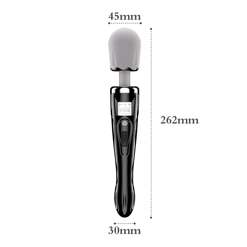 Heated Vibrating Wand Massager with LCD Screen, 262 mm Body, ABS — detail image 27
