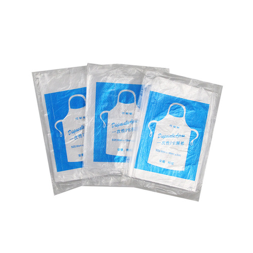 Disposable apron for catering hot pot lobster barbecue PE transparent kitchen oil-proof children's adult studio apron
