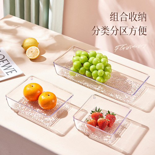 [Foreign trade quality] Mai Baolong PET transparent plastic fruit tray thickened tea tray household multi-functional tray