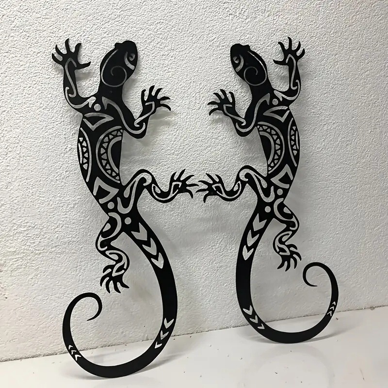 Cross-Border New Style Two Gecko Iron Art Crafts with a High-End Feel, Creative Rusted Ornaments, Metal Wall Decoration Silhouettes Cross-Border New Style Two Gecko Iron Art Crafts with a High-End Feel, Creative Rusted Ornaments, Metal Wall Decoration Silhouettes