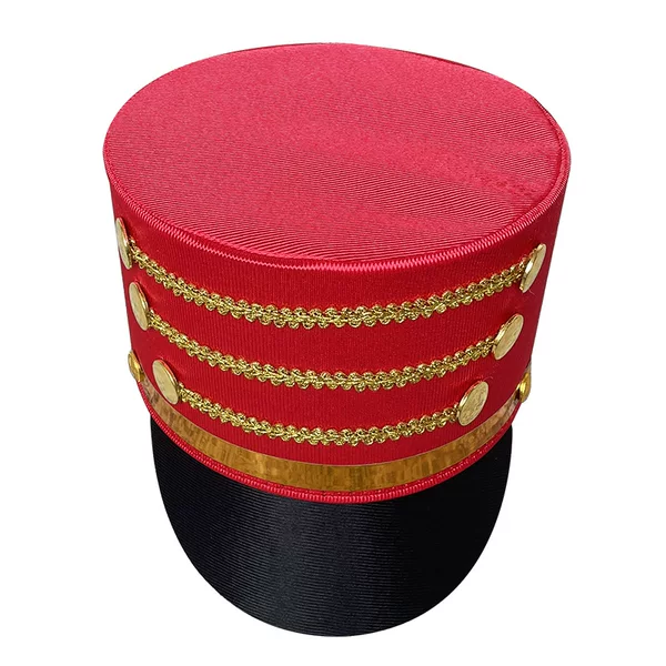 Nutcracker Hat British Red Top Hat Hard-Brimmed Men's European and American Tall Top Hat for Performances and Honor Guards