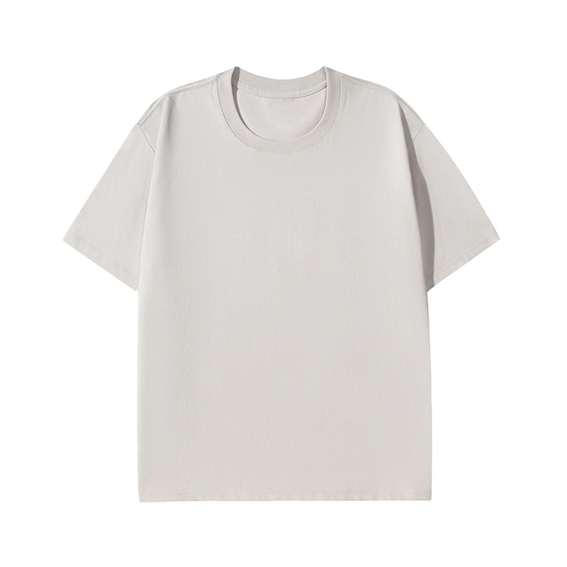 300 gramos de peso pesado suelto ropa de trabajo de marca de moda de cuello redondo suelto camiseta cultural de equipo de manga corta logotipo de algodón personalizado camiseta