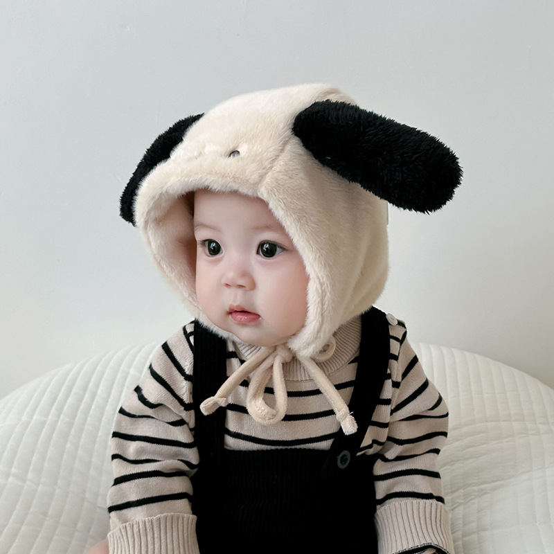 Invierno de peluche gorra de oídos para bebés lindos y super-hermosos perros gruesos calientes para niños y niñas a prueba de viento gorra Thunderfeng