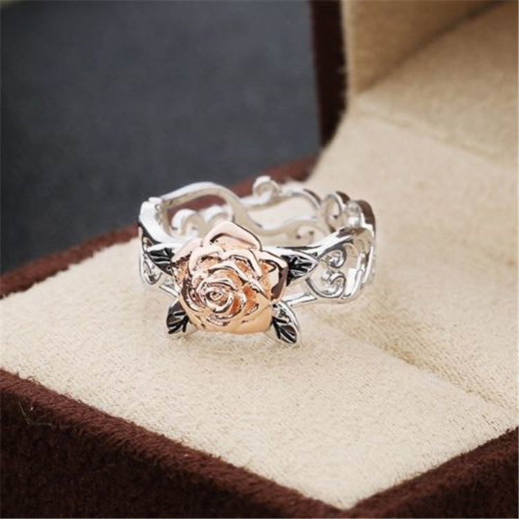 Alloy Material Rose, Flower, Dragon Pattern Women'S Gender 1 Piece Rose Flower Dragon Rings Alloy Women'S Retro Fashion Rings