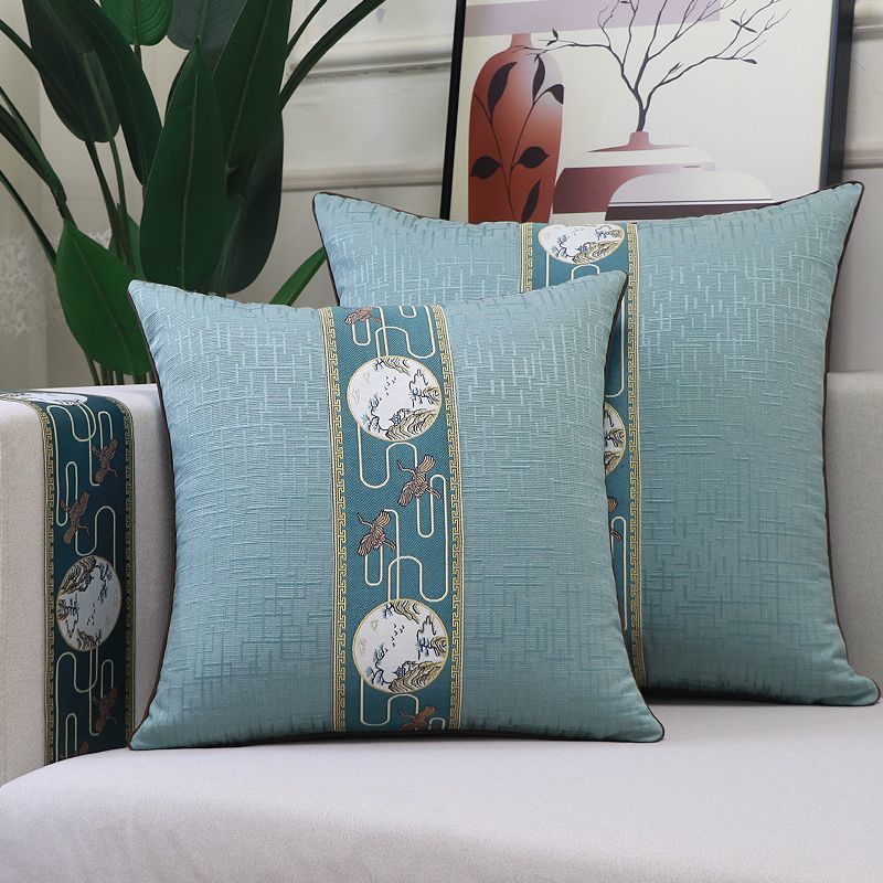 新中式国风抱枕靠垫红木沙发靠枕客厅简约大靠背抱枕套不含芯