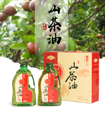 Jiangxi camellia oil 1.5L 2 bottles Gift box packaging edible Tea seed oil Cooking oil On behalf of