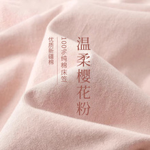 夏天季纯棉床笠单件100全棉2024新款床单人三件套床垫保护床套罩3