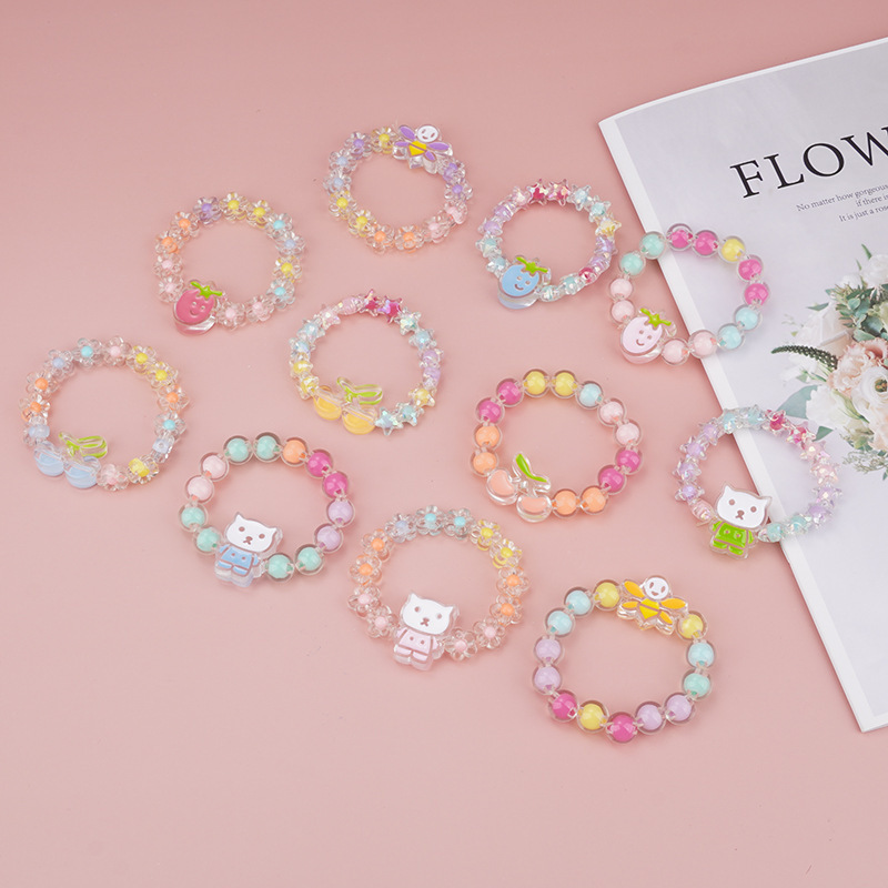 Cartoon Children's Bracelet Female Princess Jelly Beaded Cute Girl Baby Bracelet Student Jewelry Bracelet Jewelry Cartoon Children's Bracelet Female Princess Jelly Beaded Cute Girl Baby Bracelet Student Jewelry Bracelet Jewelry