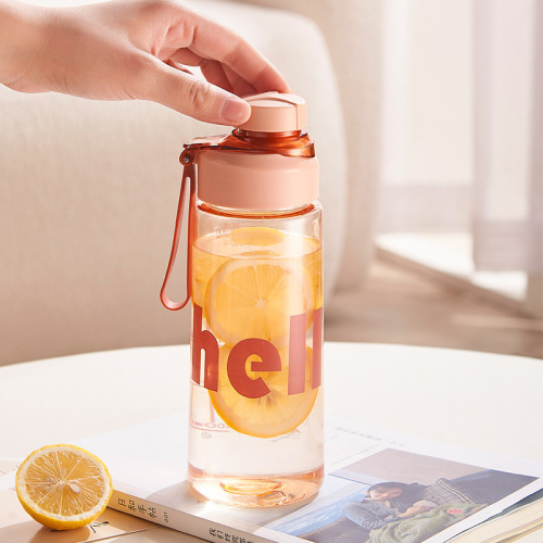 Minimalist summer water cup with Ins space cup strap anti-fall sports travel cup simple water bottle on-the-go cup