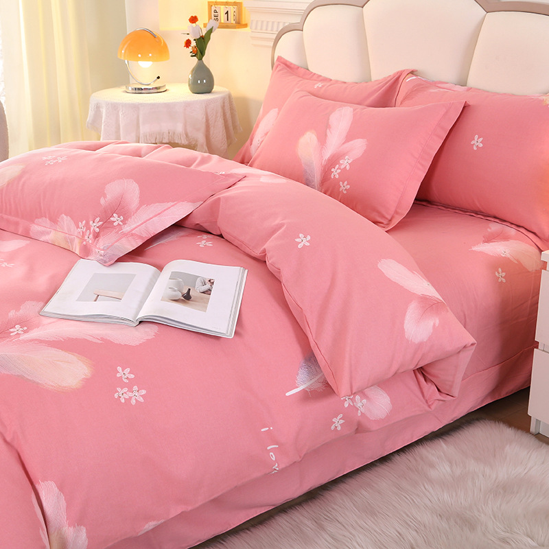 Algodón grueso molido cuatro piezas de sábanas cubiertas de ropa de cama de grado madre y bebé cuatro temporadas de tres piezas de algodón