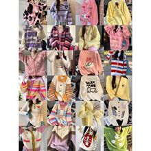 新款韩版厚毛衣2025秋冬休闲慵懒风圆领毛衣女装货源批发实体直播