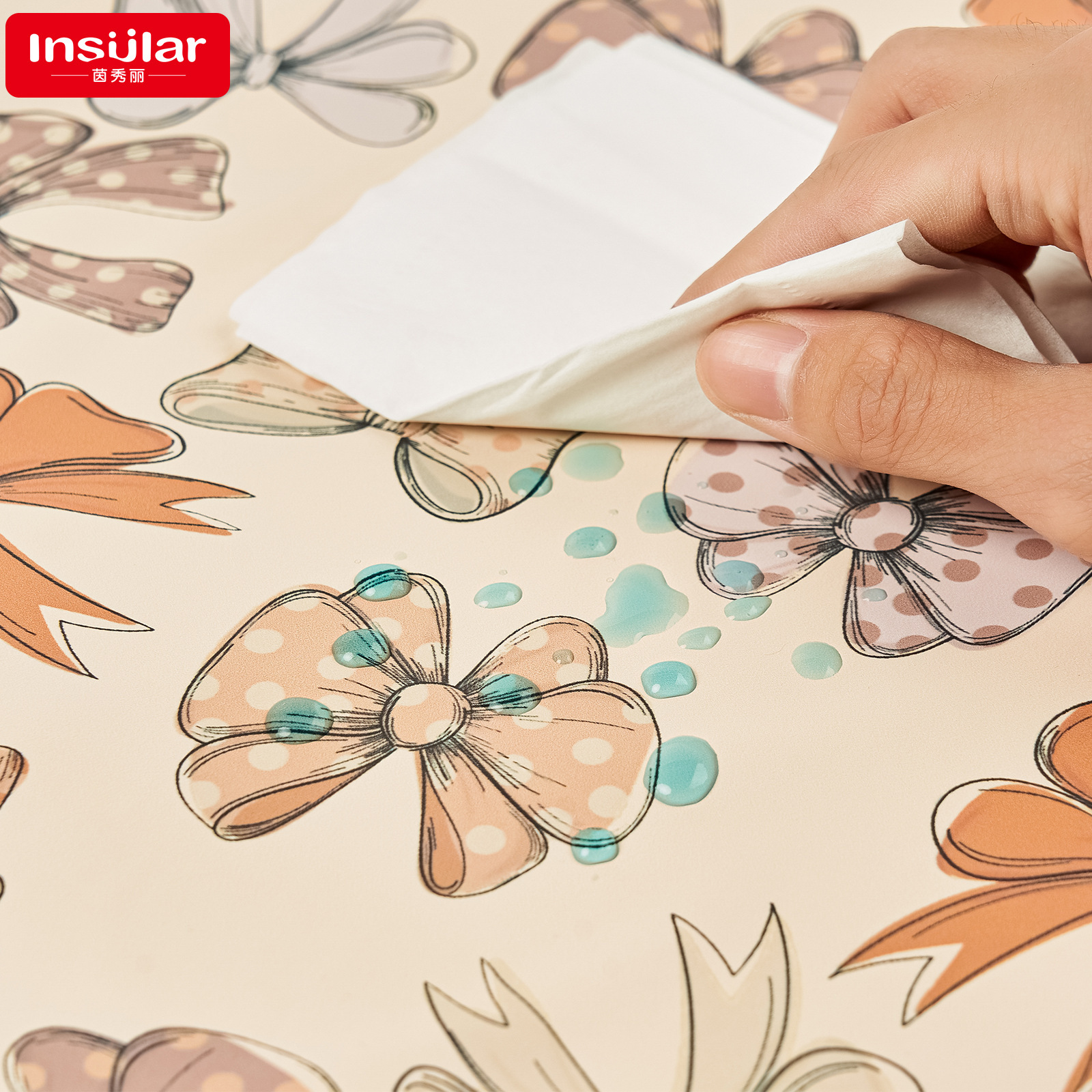 Portable Danish Style Kidsren's Waterproof Diaper Pad Baby Pu Waterproof Diaper Pad Baby Washable Placemat Cross-Border