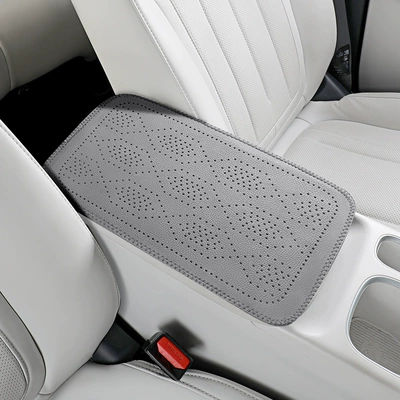 Armrest box pad, sky micro-pore breathable leather armrest