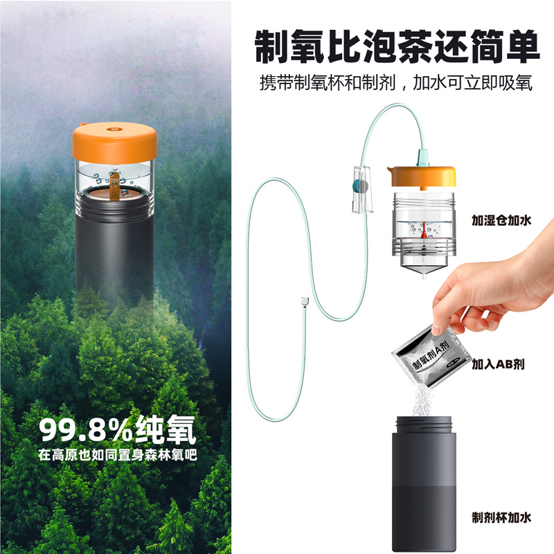 Home small oxygen machine, oxygen cup for the elderly, portable oxygen generator, high-altitude convenient oxygen concentrator, family and car oxygen equipment