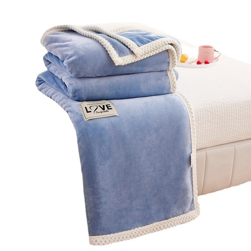 Factory direct supply of new plain milk velvet throw blanket solid color Beibei velvet blanket multi-purpose blanket gift winter bed quilt