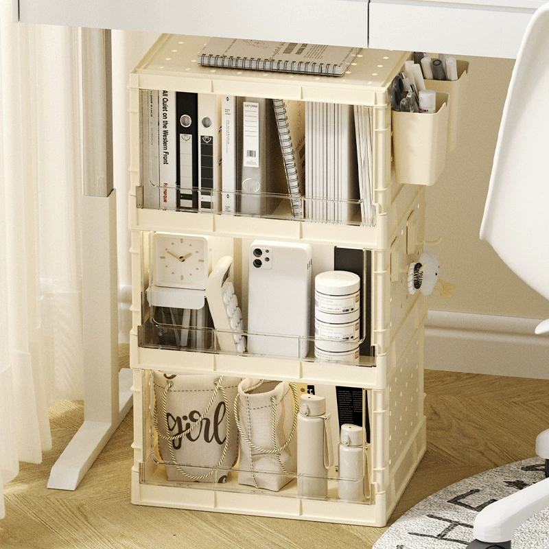 Desktop Multi-Layer Bookshelf Organizer, Multi-function Plastic Shelf for Students & Dorms, 2–3 Layers