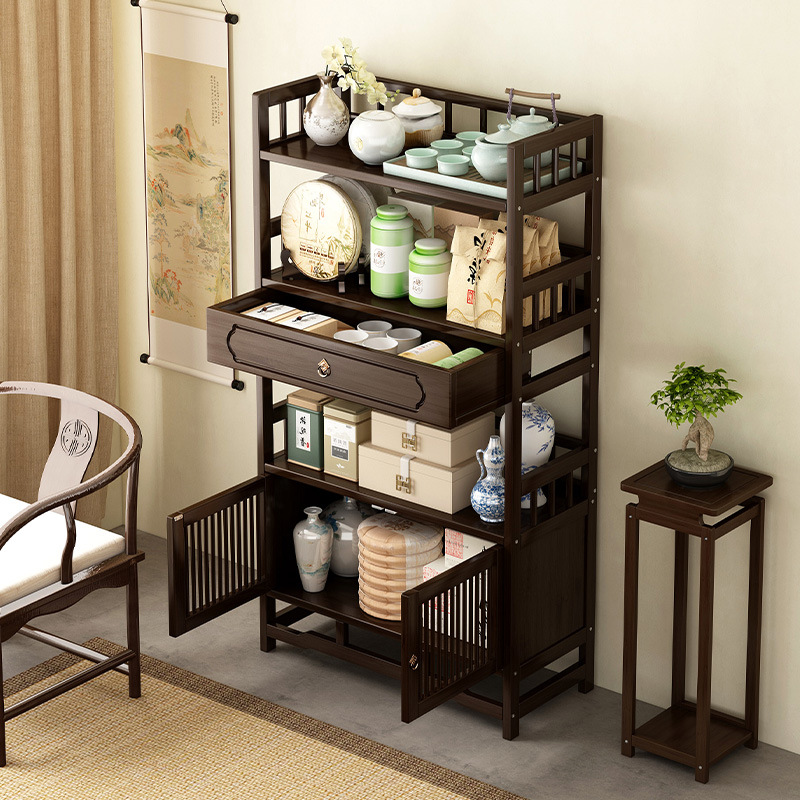 Té gabinete hogar Mesa de té chino té gabinete sala de almacenamiento rack almacenamiento gabinete Oficina té conjunto decoración gabinete