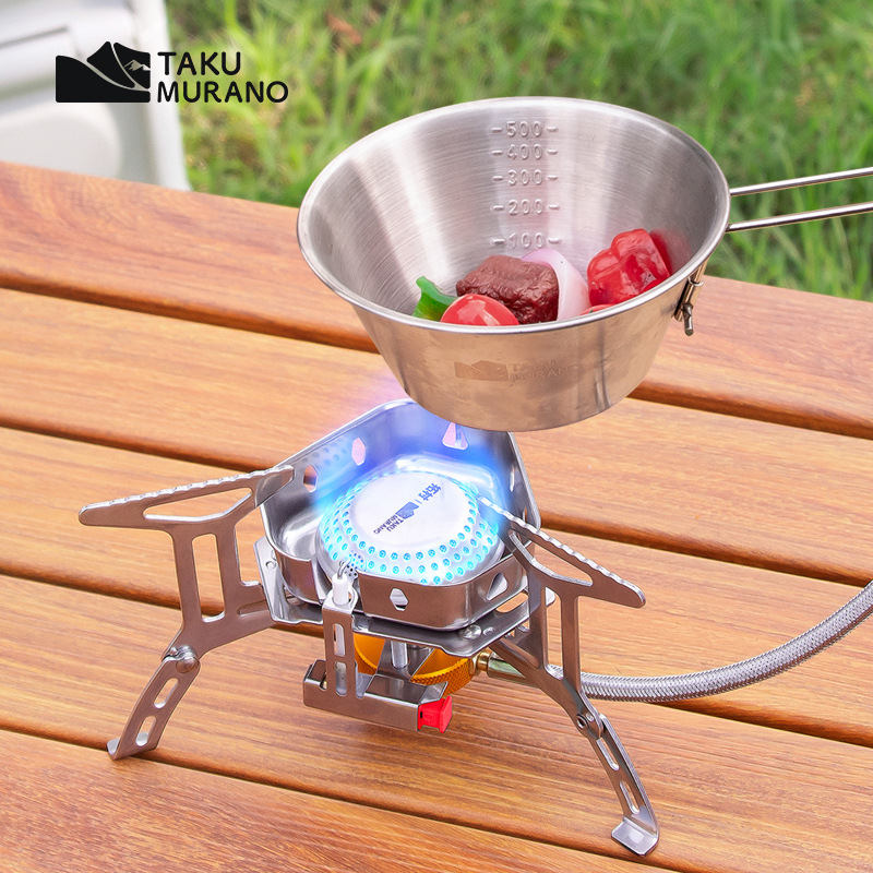 Tuocun Outdoor Fierce Stove Portable Outdoor Camping Cooker Picnic Gas Stove Windproof Butane Gas Stove