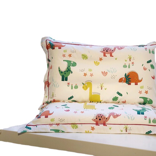 Ins style cartoon pure cotton 60 count cotton type A infant pillowcase 30*50 baby pillowcase student pillowcase