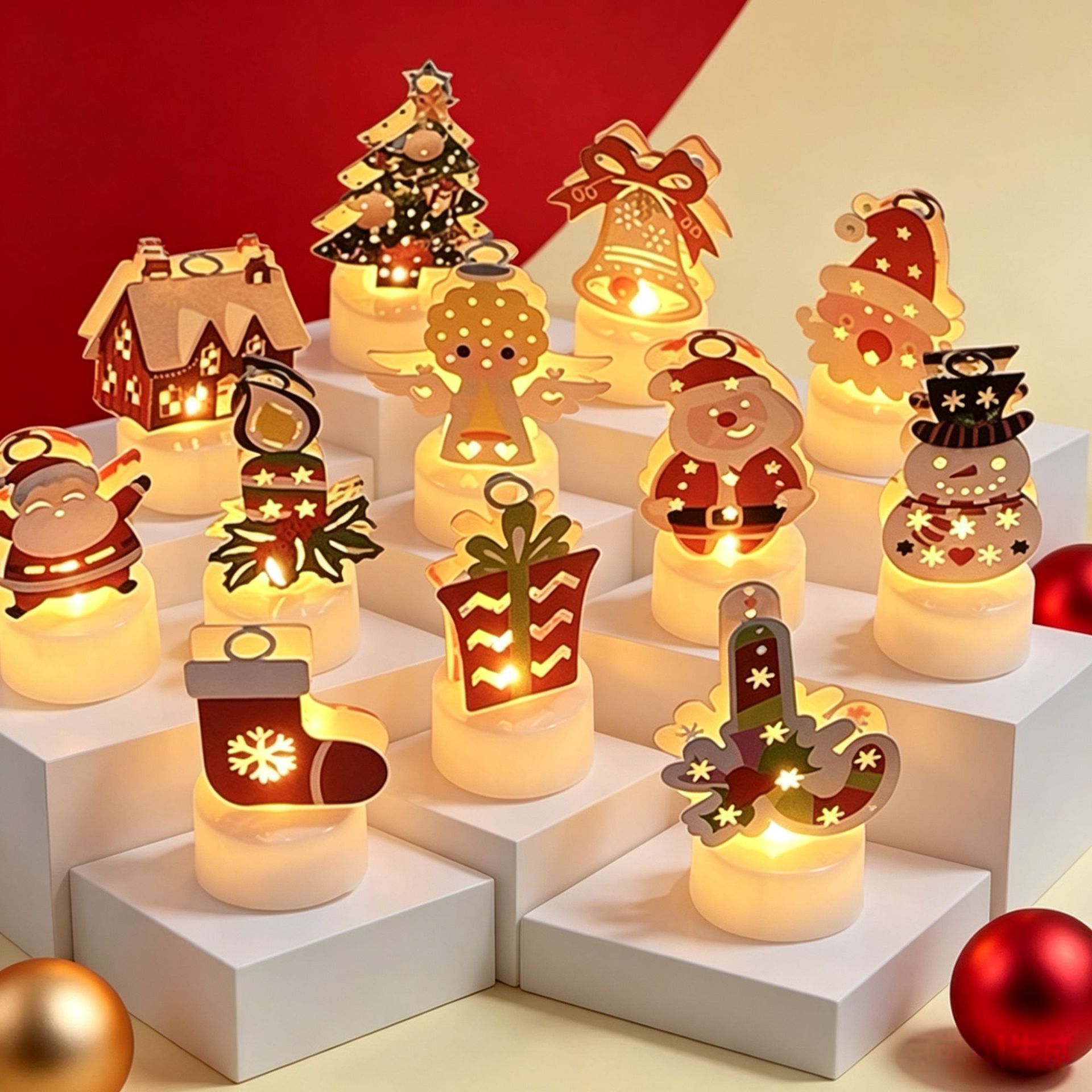 Lámpara de Vela Electrónica LED Hierro, Decorativo, Luz Cálida, para Navidad