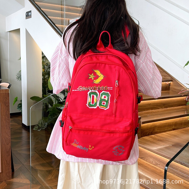 コンバース バックパックの全シリーズ卸売、新しい男子学生スクールバッグ、カジュアルアウトドアスポーツ、中学校、高校、大学の容量|undefined