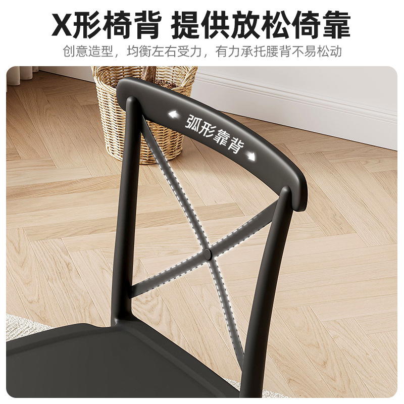 Silla de plástico taburete del hogar apartamento pequeño Silla de comedor silla trasera simple ocio gran puesto silla restaurante comercial mesa y silla