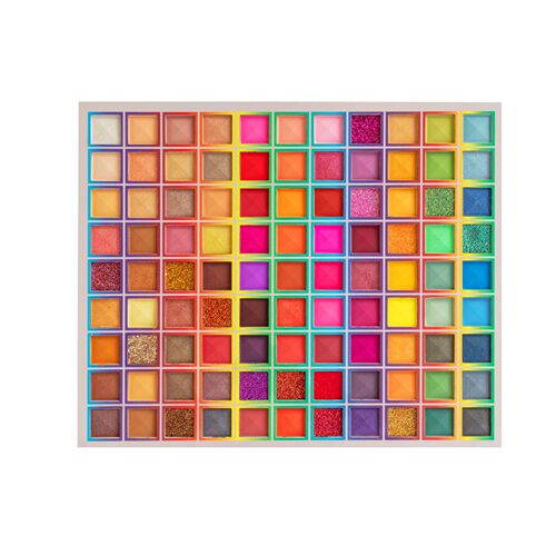 99-color eye shadow palette with pearlescent, matte, gold, glitter, easy-to-apply, student, stage makeup, makeup artist eye shadow palette