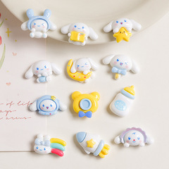 漫画かわいい星耳犬diyクリームゴム携帯ケース材料手作りアクセサリー樹脂小物