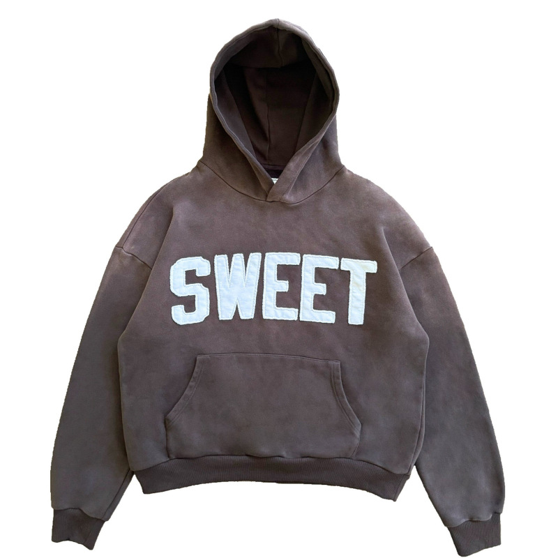 2025 European and American Cross-Border Sweatshirt Patchwork Pattern Long-Sleeved Pullover Hoodie Sweatshirt Jacket Trendy Street Wear