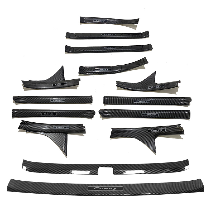 适用于18-23款丰田凯美瑞门槛条改装迎宾踏板后备箱后护板尾门饰