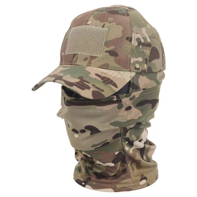 Sports Cap Camouflage Baseball Cap Mask Set Outdoor Mountaineering Camping Fishing Sunscreen Windproof Breathable Sunshade Quick Dry