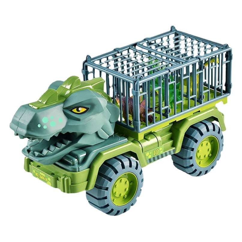 Juego de vehículos de dinosaurio con inercia para niños