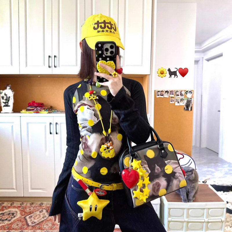 [210g 95 Cotton 40S Odell] 2025 New Autum Design Niche Casual Versatile Tops