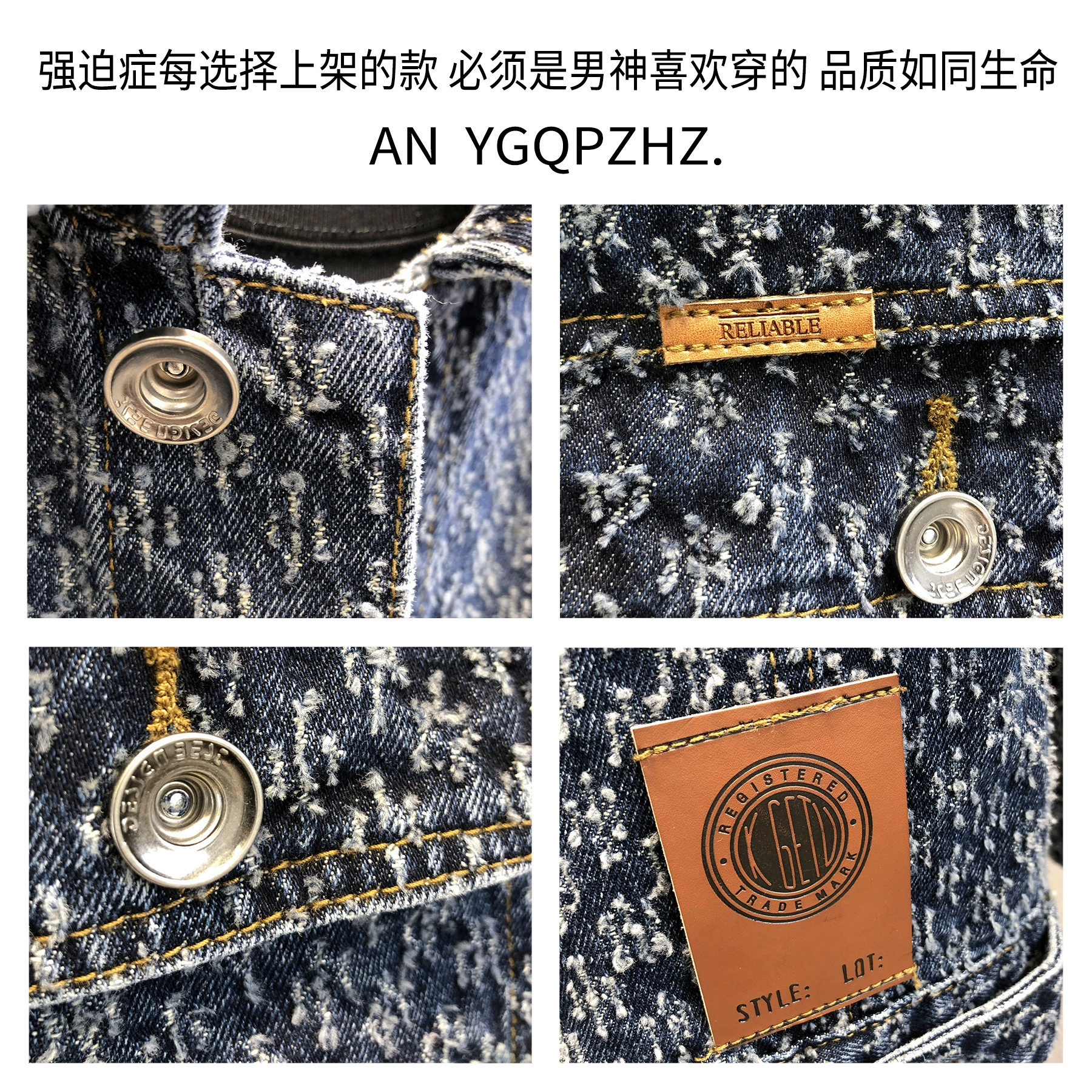 Small elite denim retro jacket, high-quality style, American style