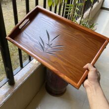 木质兰花托盘茶盘单层干泡茶托茶几餐桌茶杯水杯收纳盘长方形特价