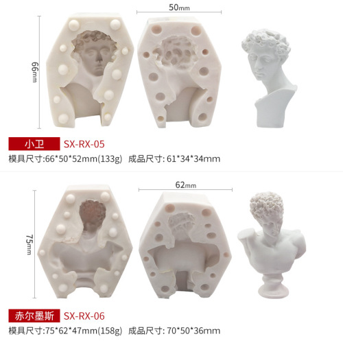 Sanxin Venus scented candle silicone mold DIY portrait handmade soap plaster diffuser stone ornament abrasive