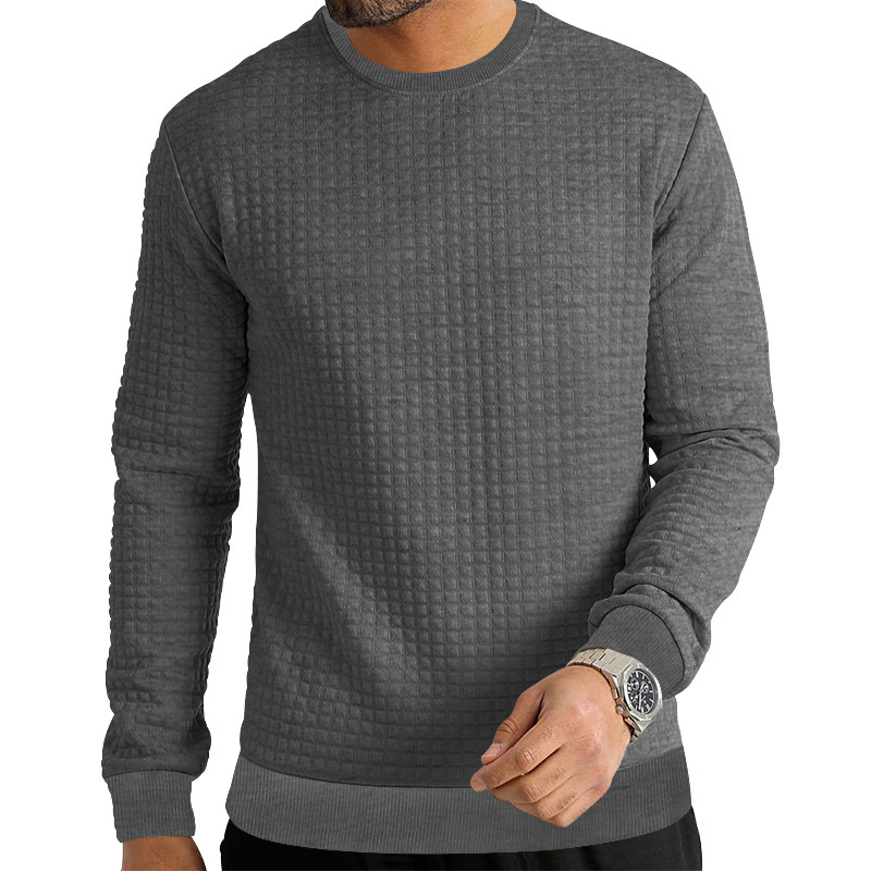 boy Cross-Border Autumn Winter Long Sleeve T-Shirt European American Solid Color Round Neck Knitted Slim Fit Small Check_voghion.com