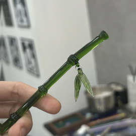 永夜星河~虞书欣凌妙妙同款绿色竹节发簪新中式古风清冷感发钗