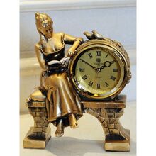 G8A欧式静音座钟时尚客厅摆件钟创意装饰钟表卧室仿古台钟座钟石