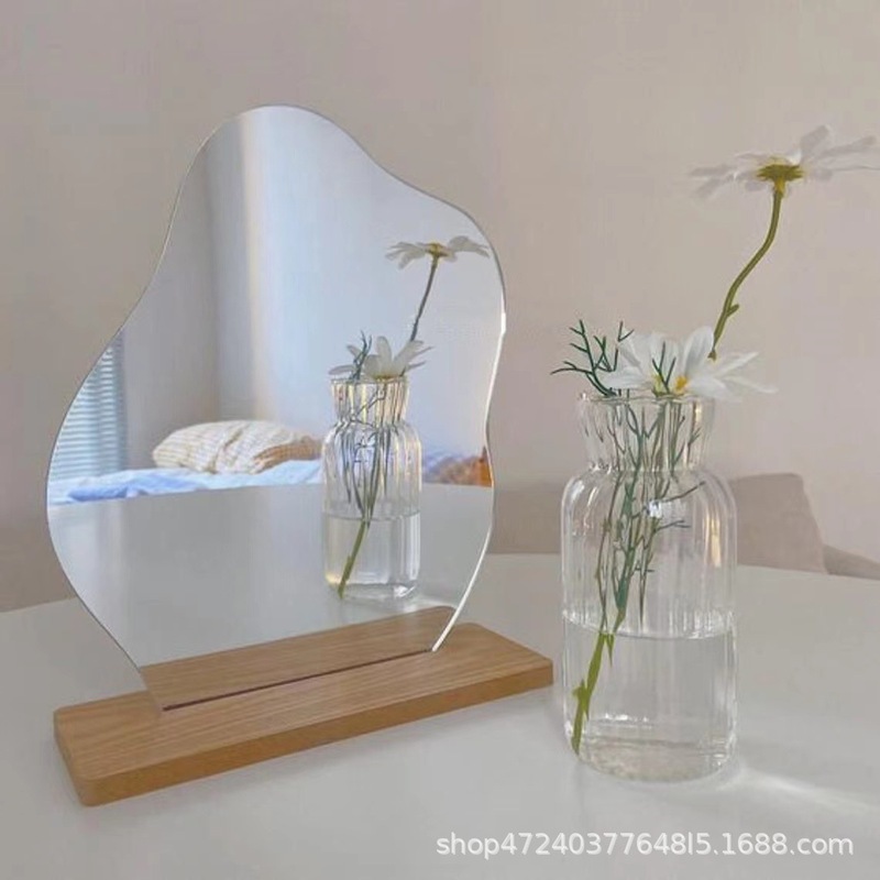 メーカー卸売り不規則レンズdiy学生手作り異形化粧鏡粘土アクリルデスクトップ鏡|undefined