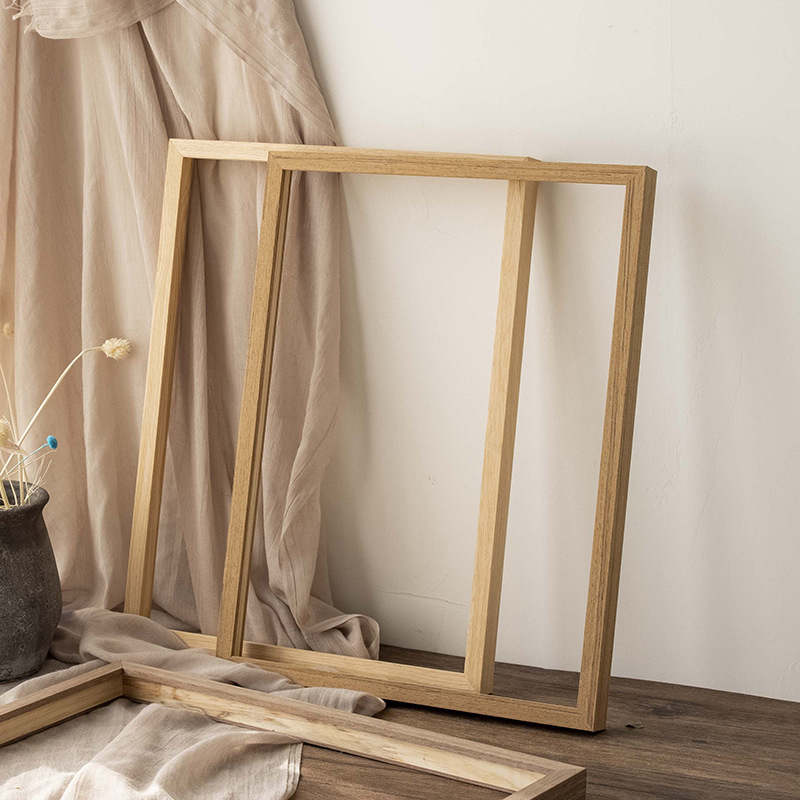 Painting frame mounted retro solid wood advertising frame poster frame frame cross stitch digital photo frame wall