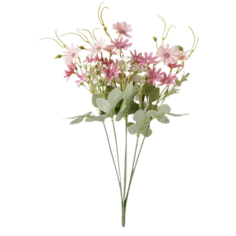 Pavo real crisantemo flor artificial Margarita flor artificial suave traje fresco arreglo de flores casa simple decoración de flores fábrica al por mayor