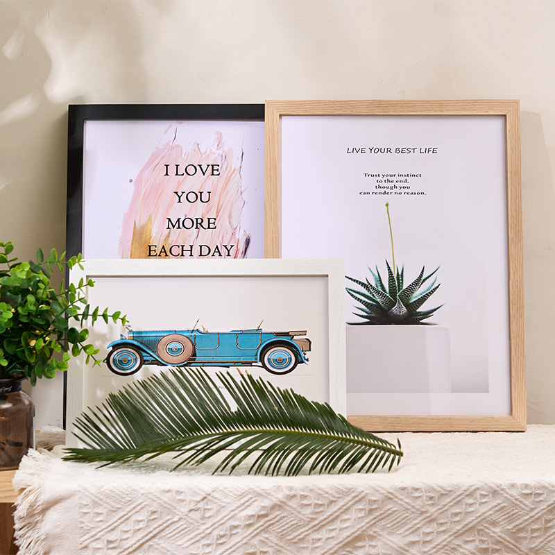 Pure Oak Display Picture Frame Solid Wood High-End Photo Frame A38K Large Size Puzzle Jersey Framing Oakframe