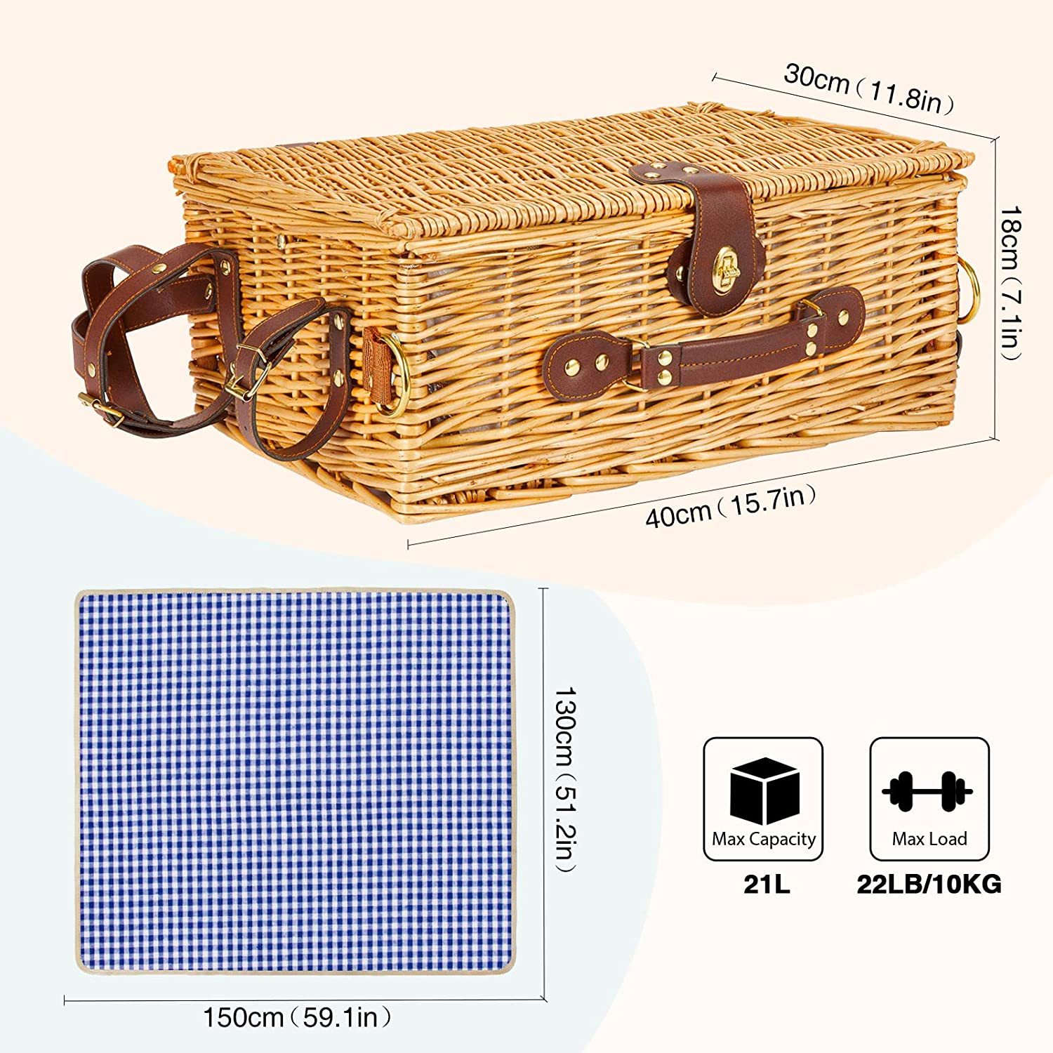 Canasta de comida doble