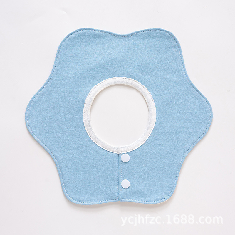 Babero babero de los bebés de 360 grados giratorio puro algodón impermeable babero absorbente transpirable babero recién nacido cuatro estaciones