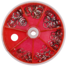 威和体育不锈钢双圈套装垂钓配件尺寸齐全连接圈 连接器跨境渔具